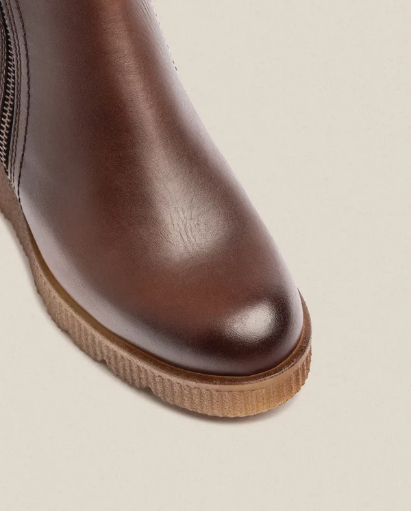 Yokono Bottines | Bottine à Talon Compensée MADONA-007 Marron