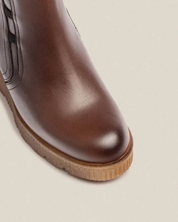 Yokono Bottines | Bottine à Talon Compensée MADONA-006 Marron