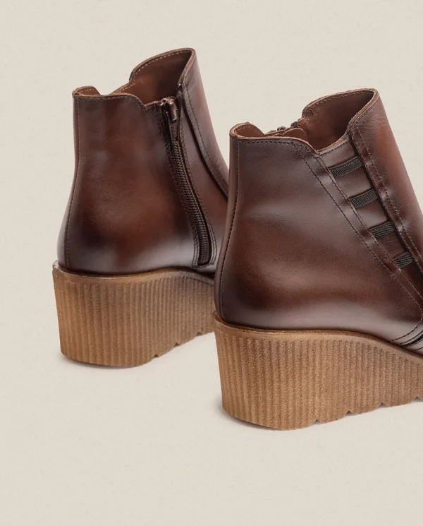 Yokono Bottines | Bottine à Talon Compensée MADONA-006 Marron