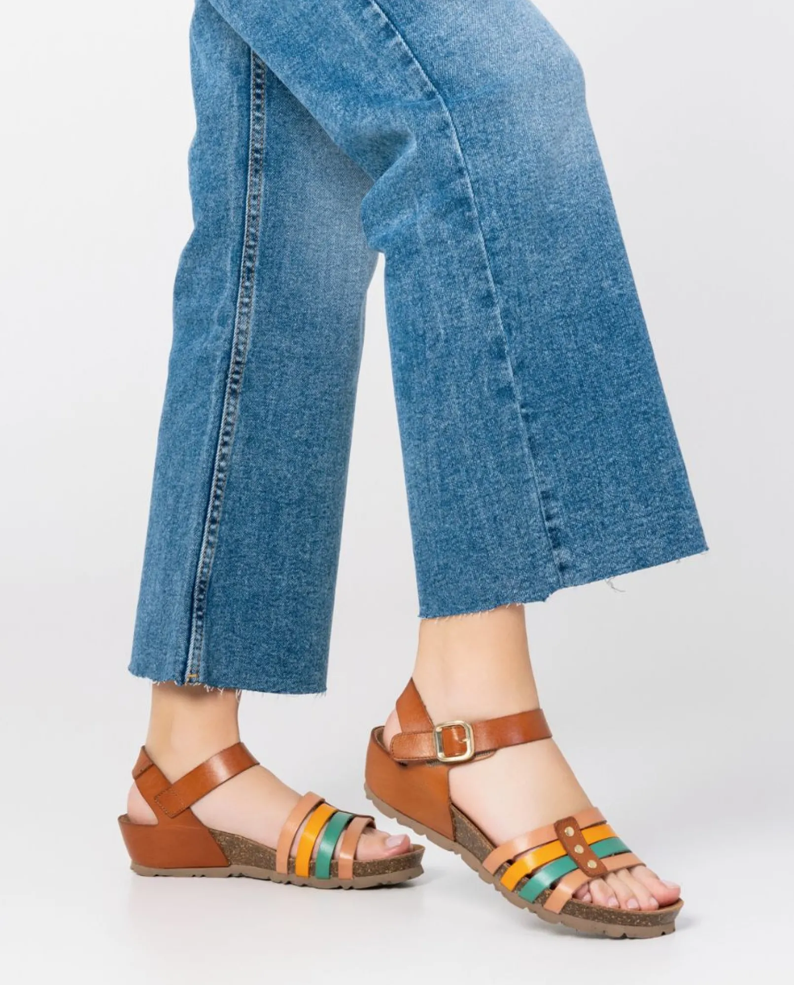 sandale__semelle_compense_1-14.webp Yokono Sandales À Semelles Compensées | Sandale à Semelle Compensée MONACO-051 Marron