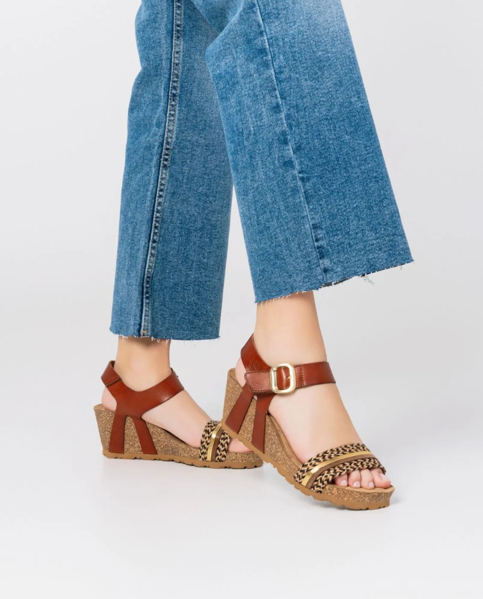 sandale__semelle_compense_1-16.webp Yokono Sandales À Semelles Compensées | Sandale à Semelle Compensée CADIZ-306 Marron