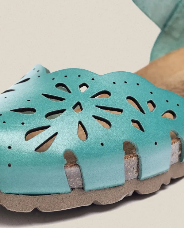 Yokono Sandales À Semelles Compensées | Sandale à Semelle Compensée MONACO-047 Vert