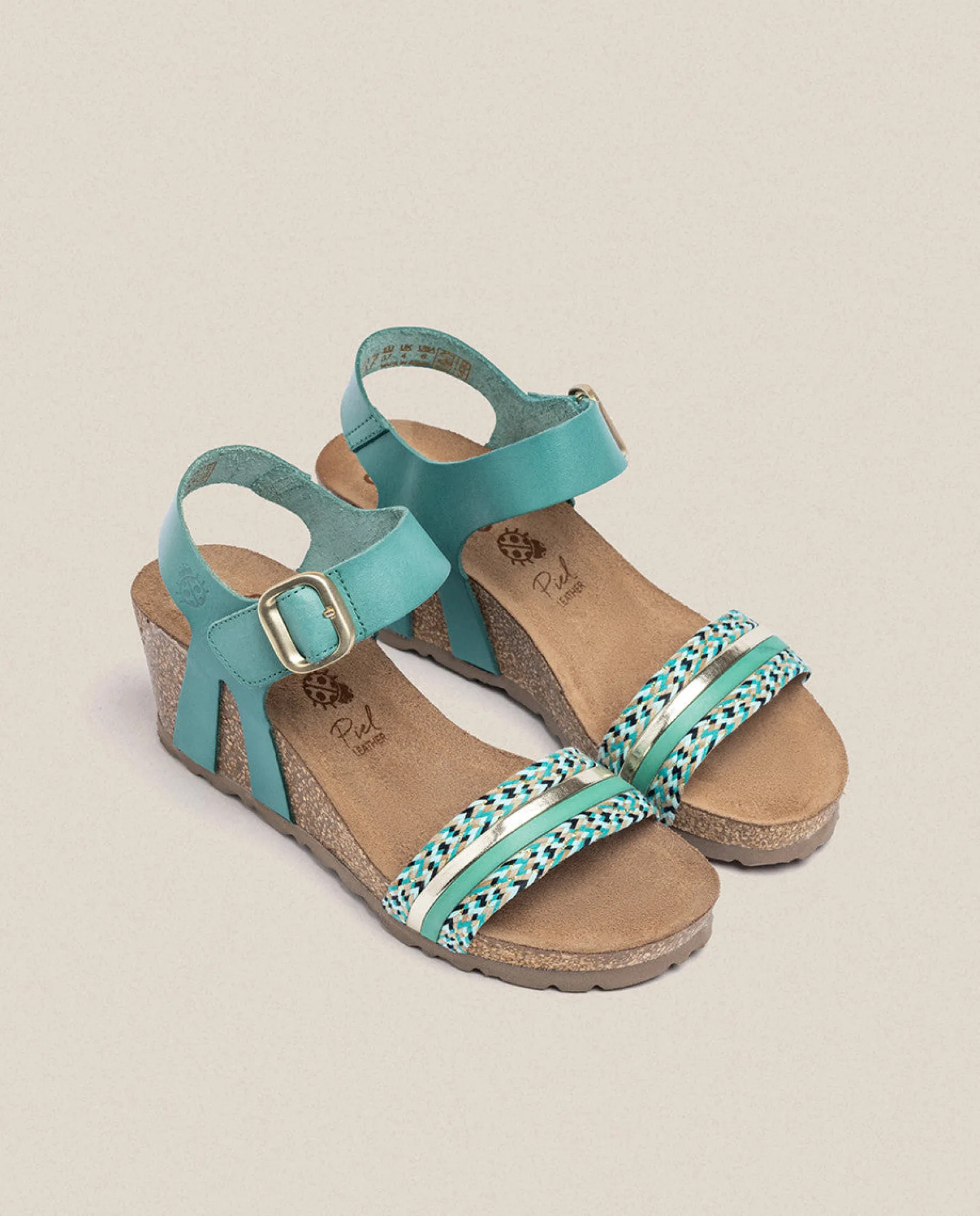 sandale__semelle_compense_4-28.webp Yokono Sandales À Semelles Compensées | Sandale à Semelle Compensée CADIZ-306 Vert