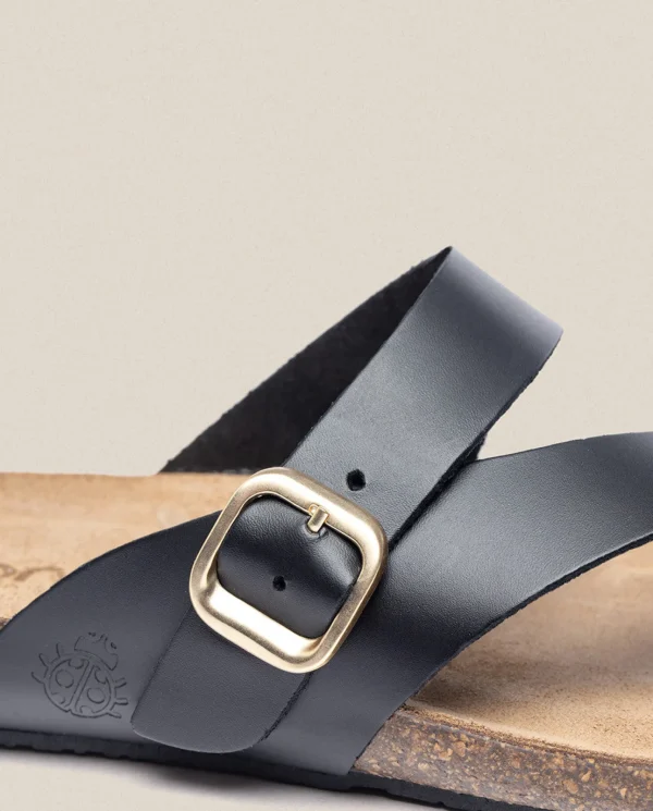 Yokono Sandales Plates | Sandale Plate Ibiza 013 Noir