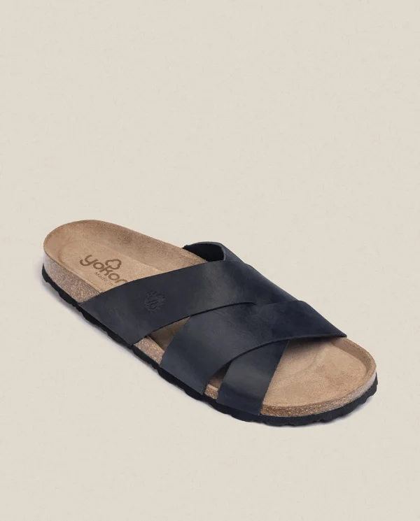 Homme Yokono Sandales | Sandalia Plana Macam 217 Negro