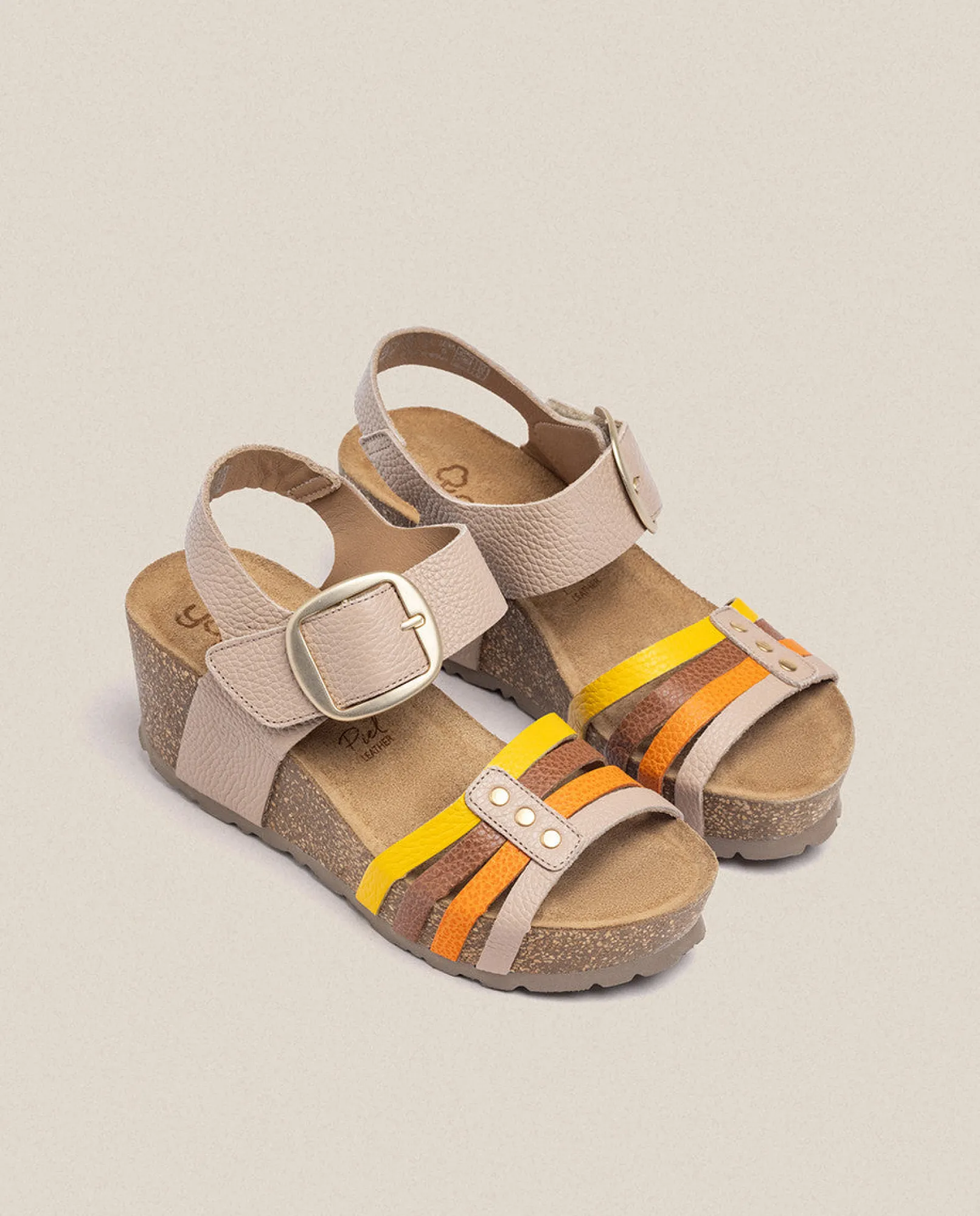 wedge_sandal_bari__beige_4.webp Yokono Sandales À Semelles Compensées | Wedge Sandal BARI 304 Beige